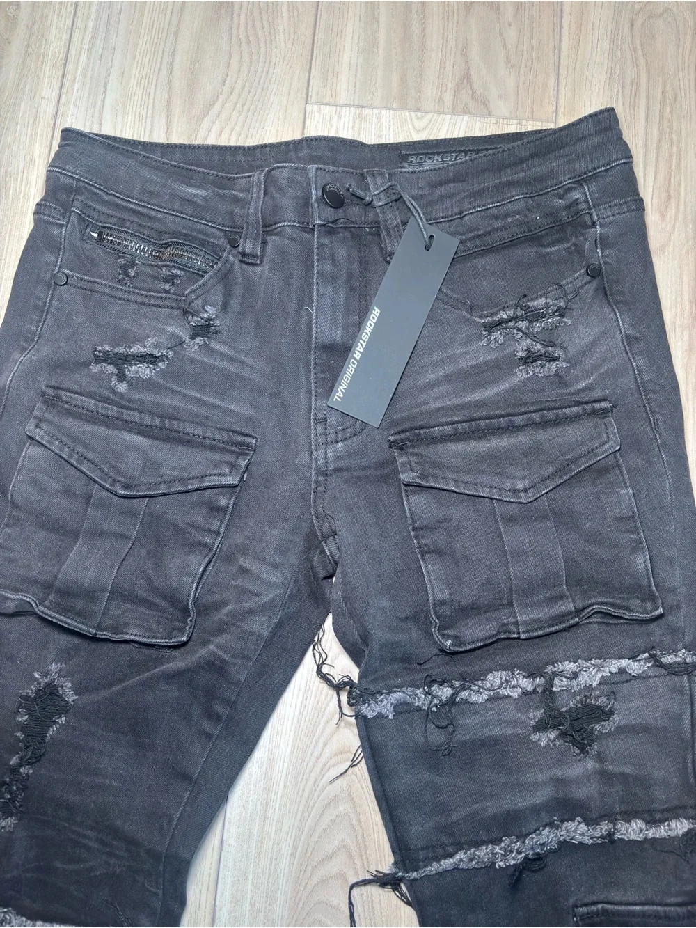Men's Distressed Black Rockstar Original